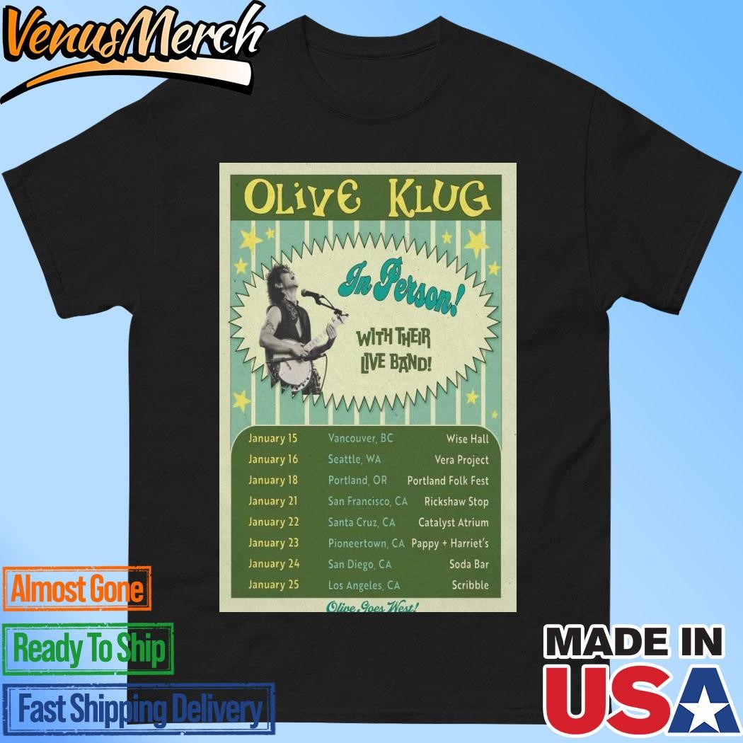 Official Olive Klug Tour January 2025 Poster Shirt