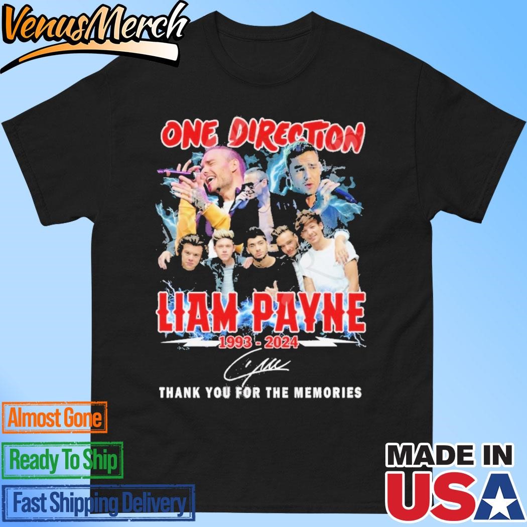 Official One Direction Liam Payne 1993-2024 Thank You For The Memories T-Shirt