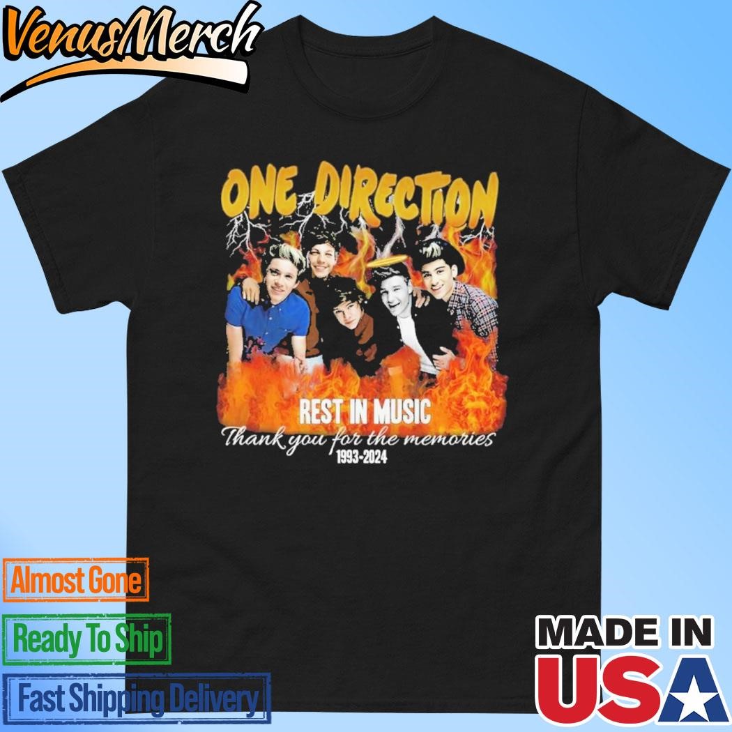 Official One Direction Rest in Music Thank You For The Memories 1993-2024 T-Shirt