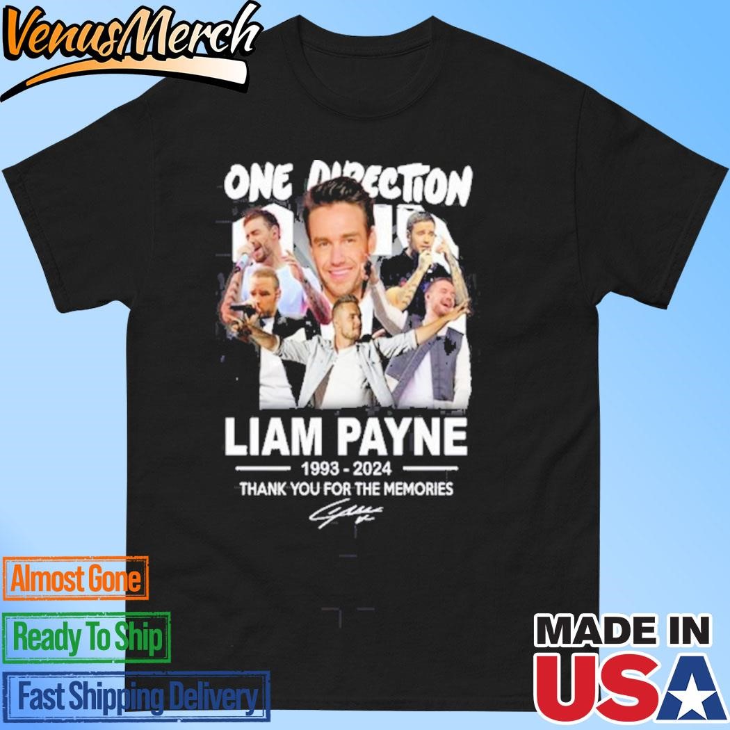 Official One Direction X Liam Payne 1993-2024 Thank You For The Memories 2D T-Shirt