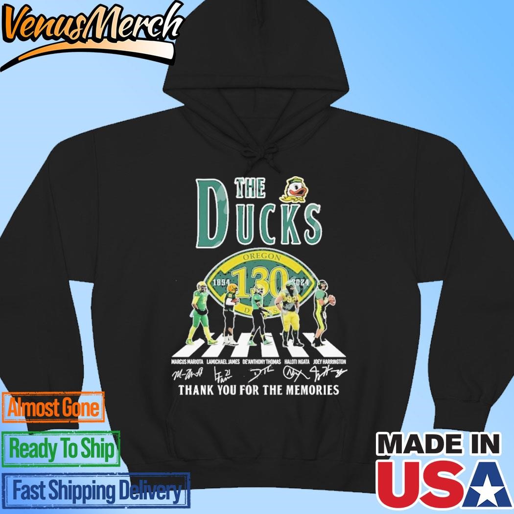 Official Oregon Ducks 130th Anniversary 1894-2024 Thank You For The Memories Hoodie