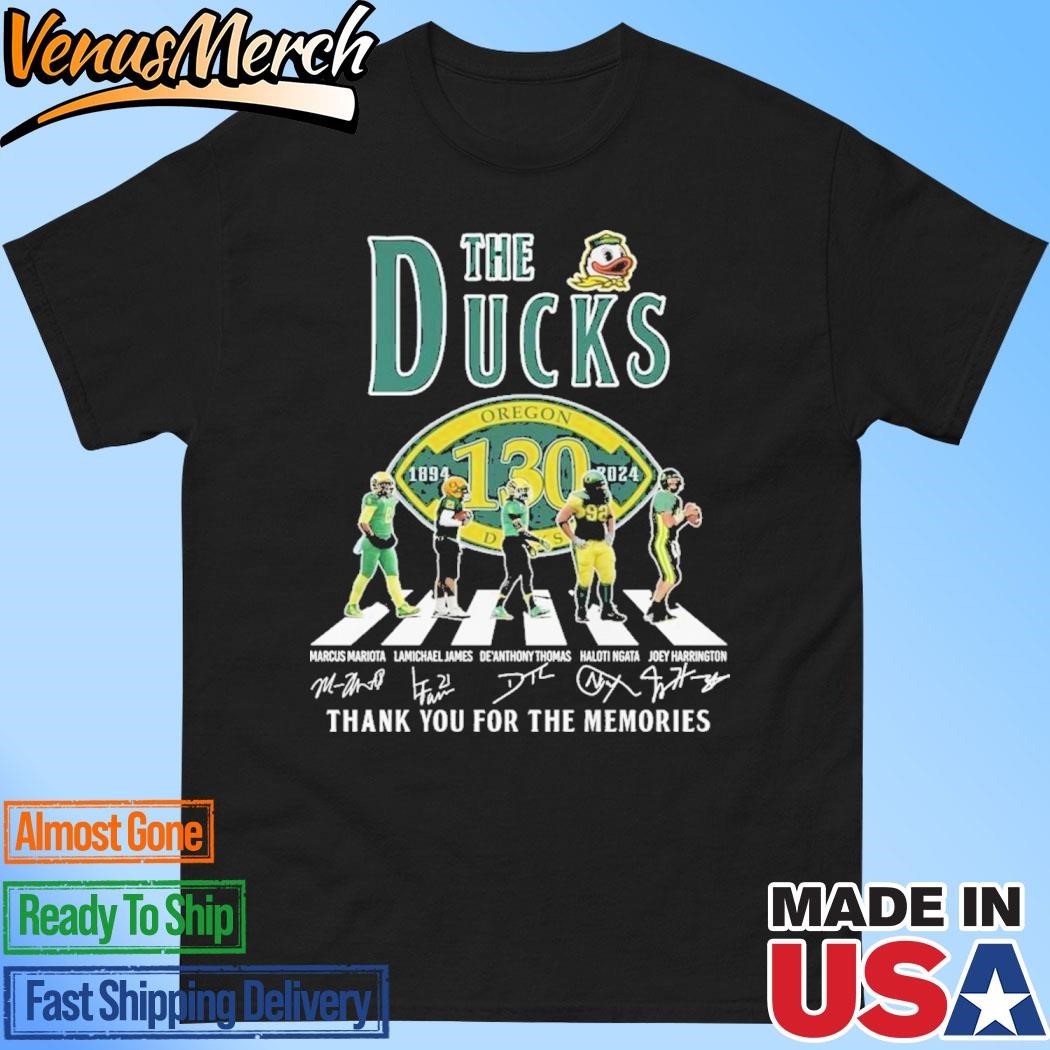 Official Oregon Ducks The Ducks Thank You For The Memories Of 130 Years 2024 T-Shirt