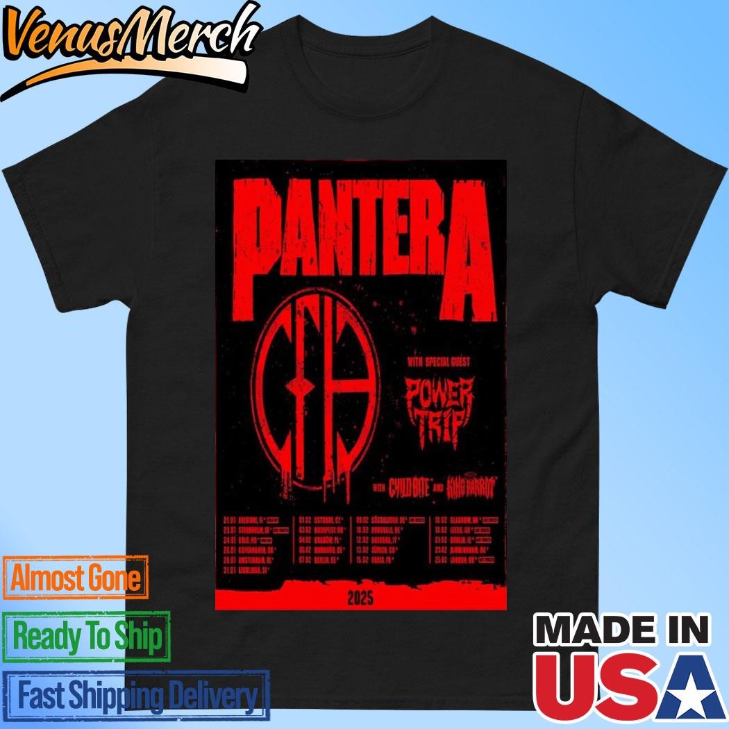 Official Pantera With Special Guest Power Trip Fall Tour 2025 Poster Shirt