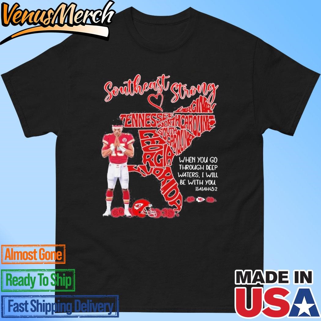 Official Patrick Mahomes Kansas City Chiefs Praying For Florida Southeast Strong T-Shirt