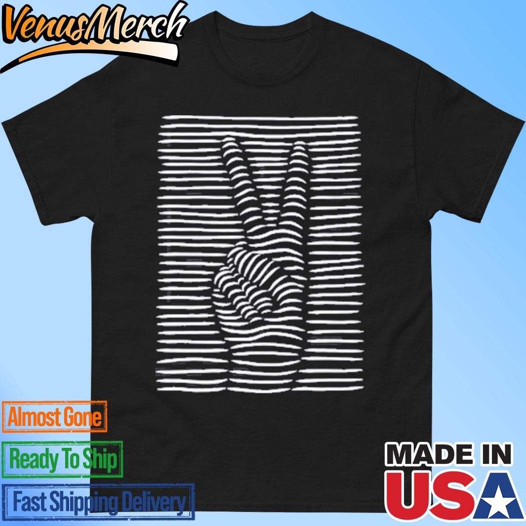 Official Peace Sign With Hands Optical Illusion Shirt