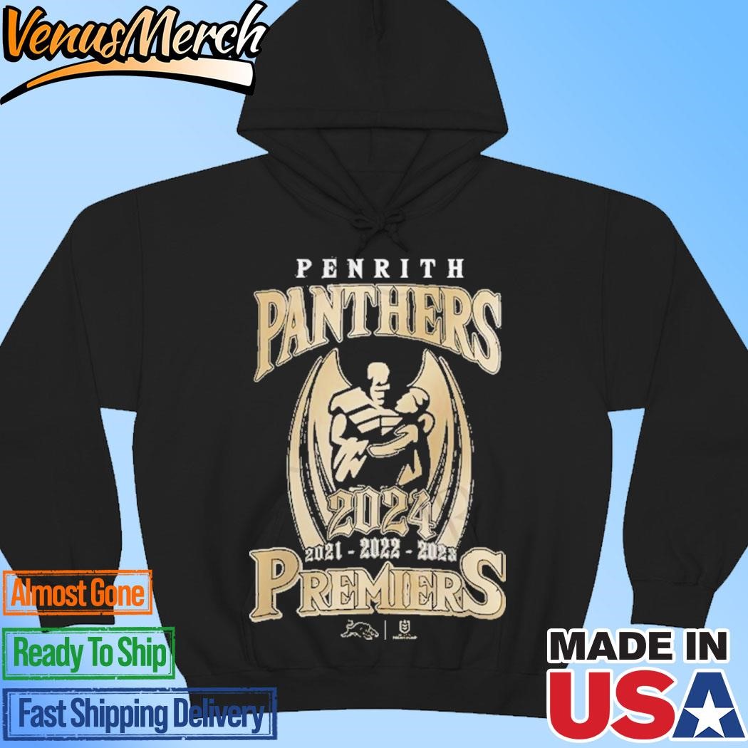 Official Penrith Panthers 2021 2022 2023 2024 Premiers Back To Back To Back To Back Hoodie