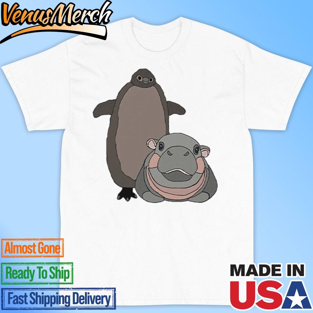 Official Pesto The Penguin And Moo Deng The Baby Hippo Shirt