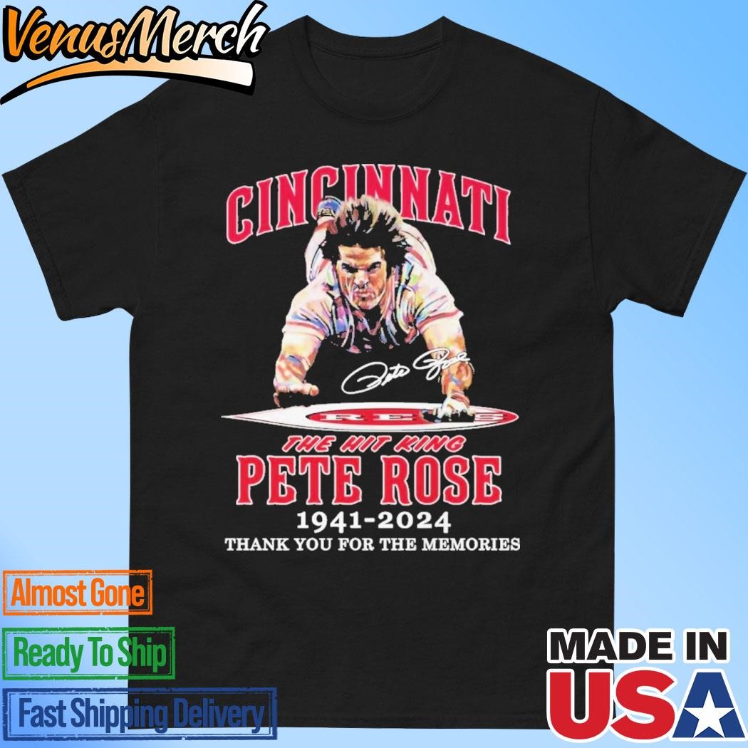 Official Peter Rose Cincinnati Reds 1941-2024 Thank You For The Memories T-Shirt