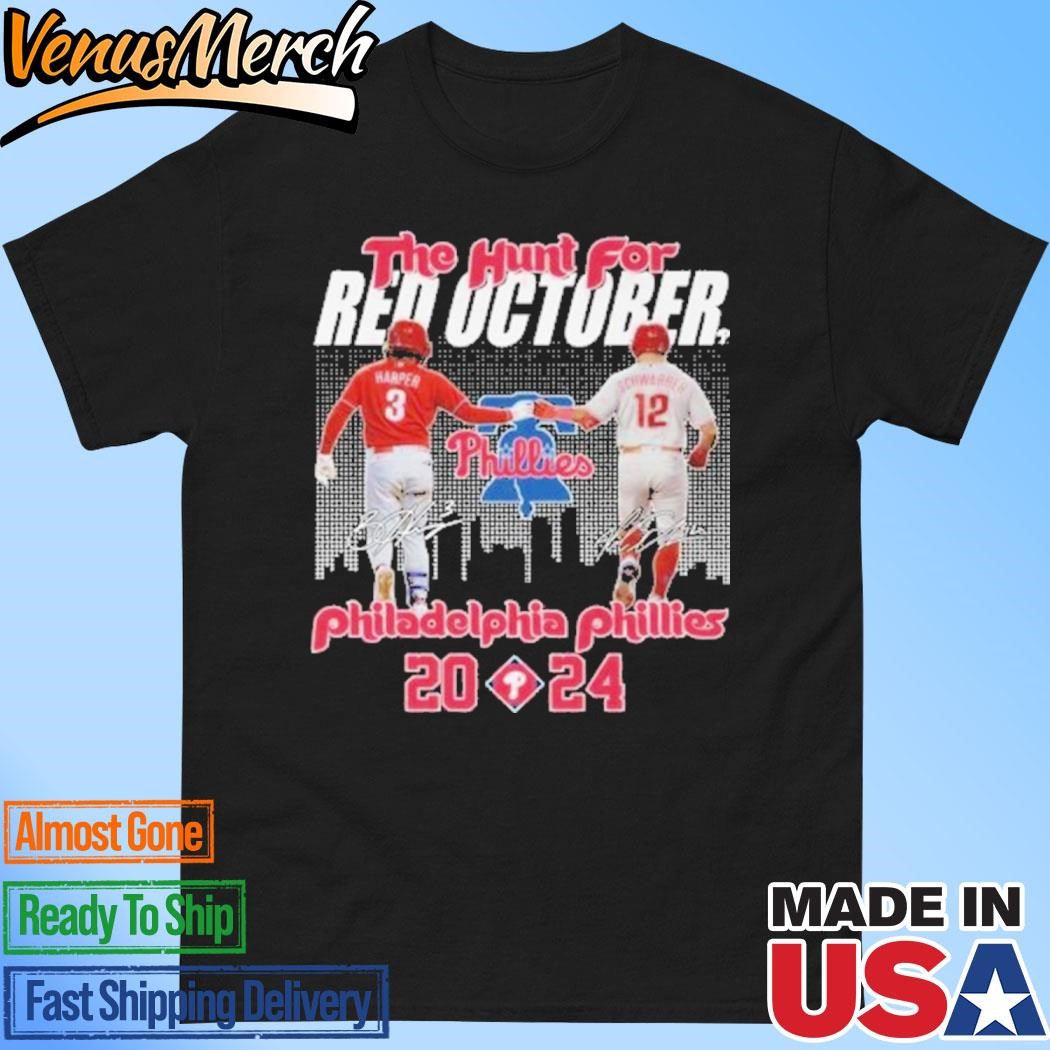 Official Philadelphia Phillies The Hunt For Red October 2024 Baseball League T-Shirt