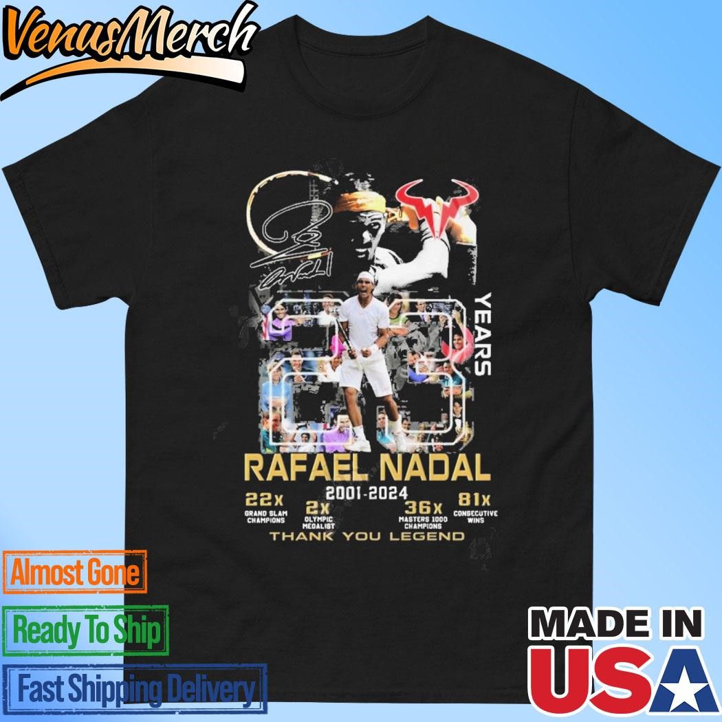 Official Rafael Nadal 2001-2024 Thank You Legend T-Shirt