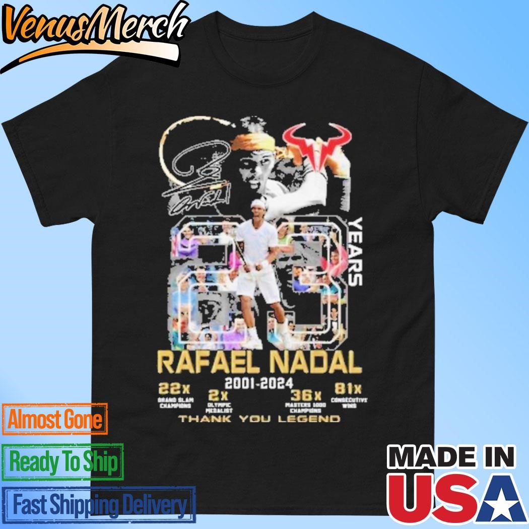 Official Rafael Nadal 2001-2024 Thank You Legend Unisex T-Shirt