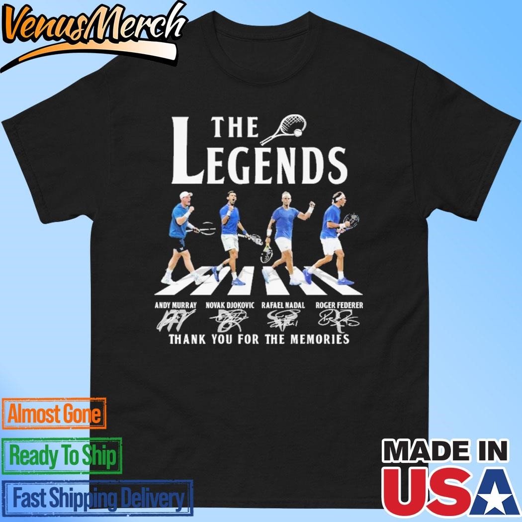 Official Rafael Nadal Andy Murray Roger Federer Novak Djokovic The Legends Of Tennis T-Shirt