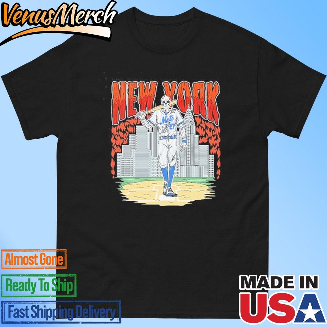 Official Reed Garrett New York Mets Skull Shirt