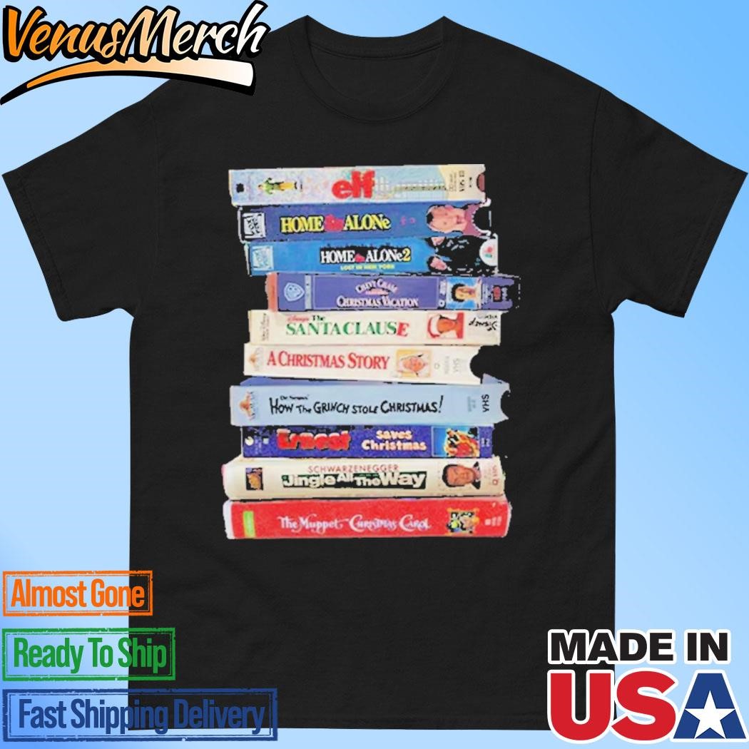 Official Retro VHS Xmas Tapes Shirt