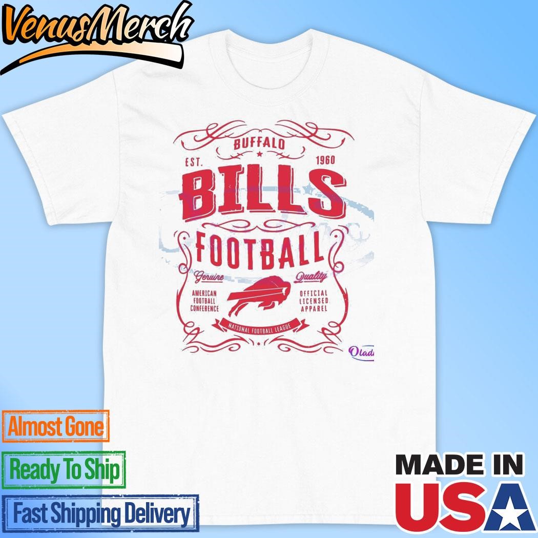 Official Retro Vintage Nfl Buffalo Bills Football Logo Est 1960 Shirt