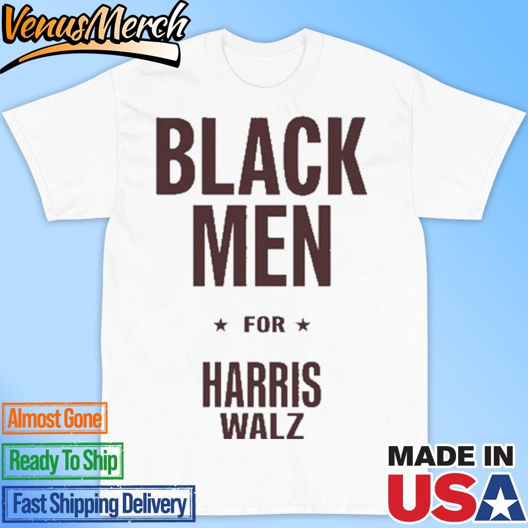 Official Rob Wearing Black Men For Harris Walz Shirt