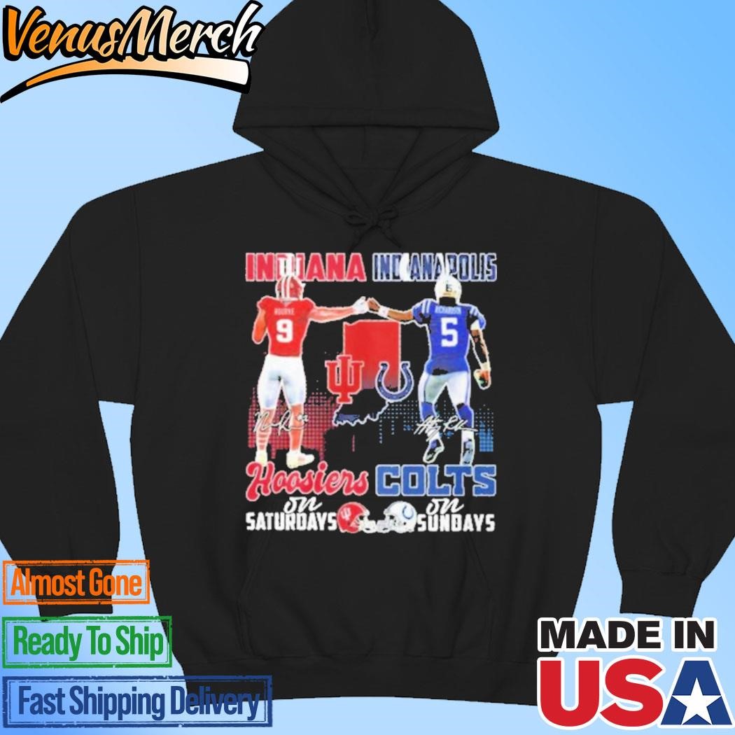 Official Rourke Richardson Hoosiers On Saturdays Colts On Sundays Hoodie