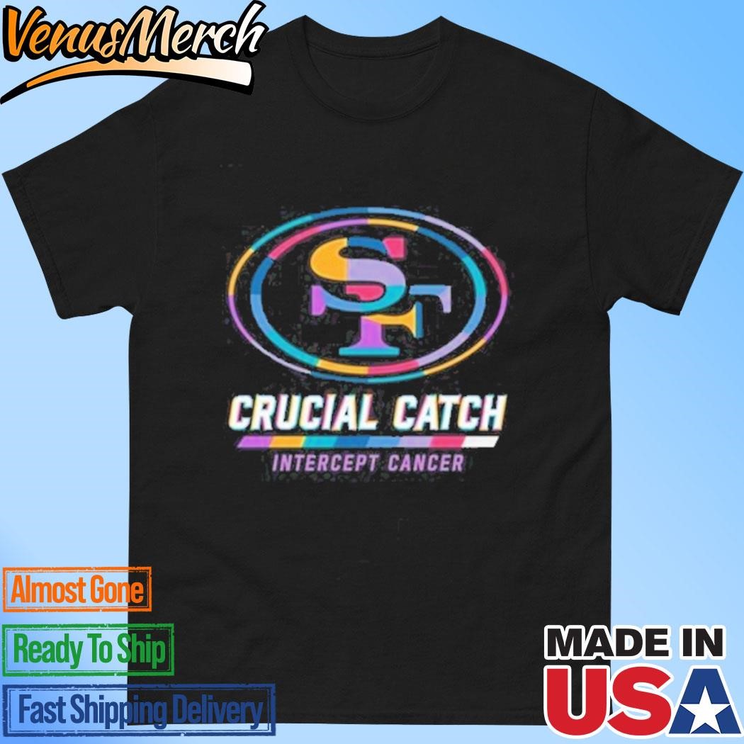 Official San Francisco 49ers 2024 Crucial Catch Intercept Cancer Awareness T-Shirt