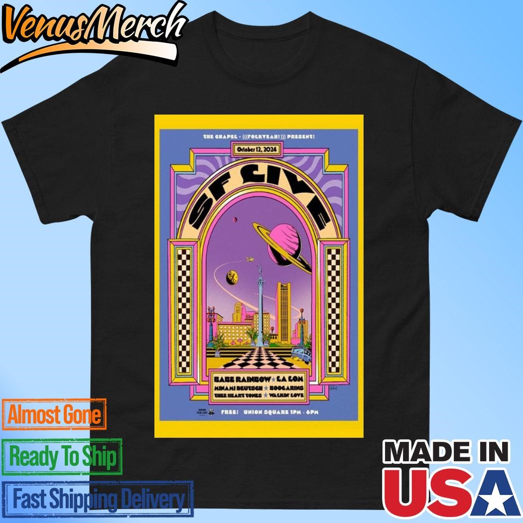 Official Sf Live San Francisco, CA Oct 12 2024 Union Square Plaza Tour Poster Shirt