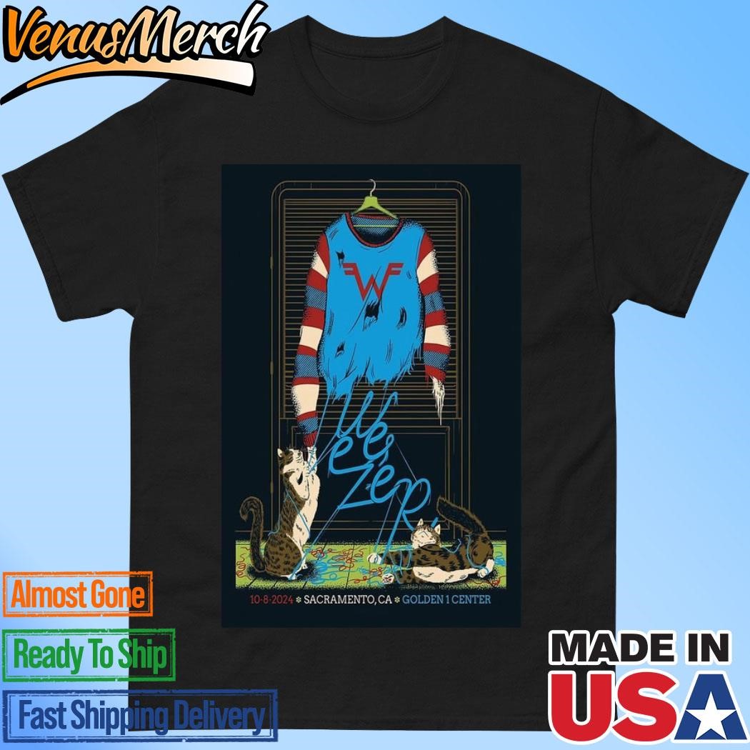 Official Show Weezer At Golden 1 Center In Sacramento Tour 2024 Poster Shirt