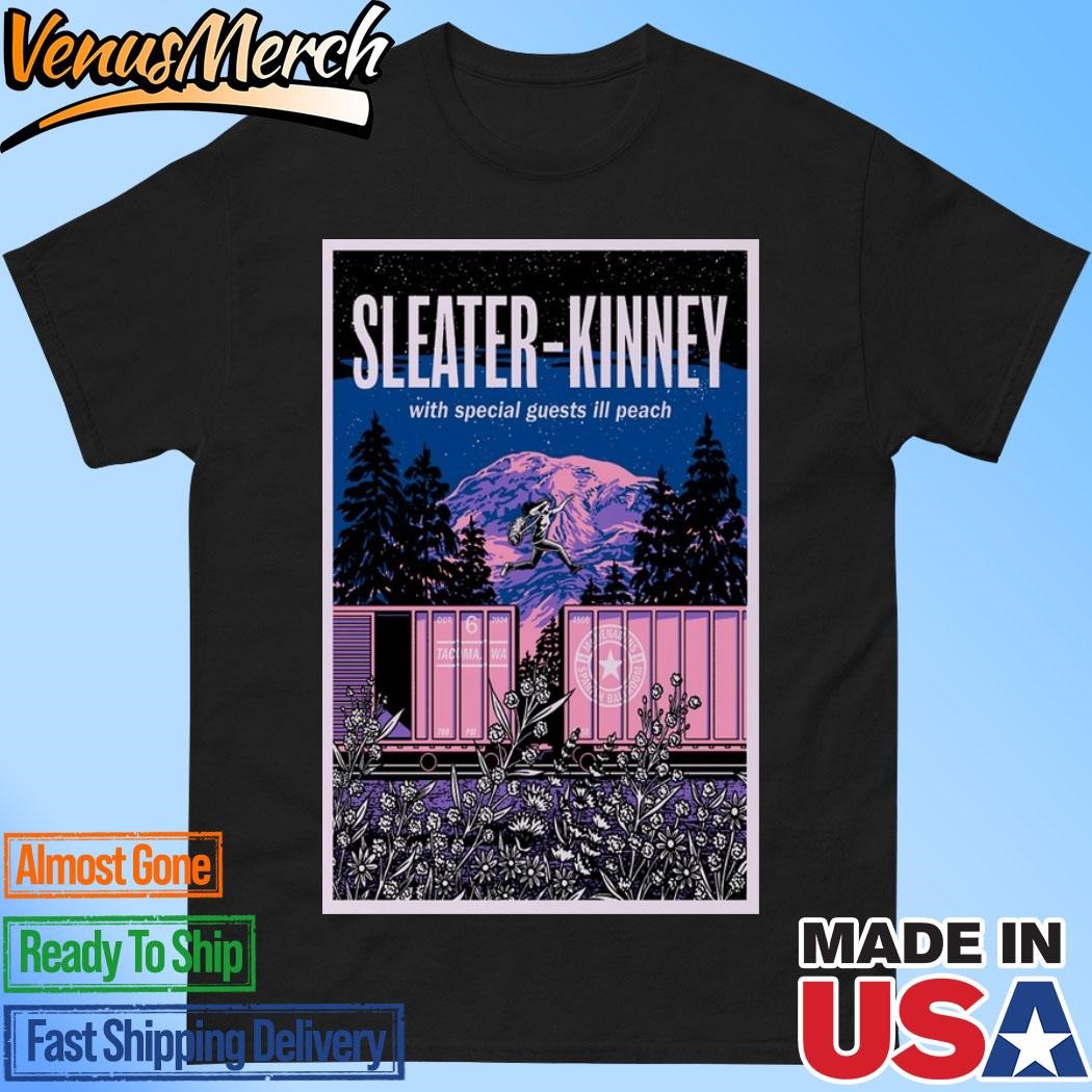 Official Sleater Kinney October 6 2024 Tacoma, WA Limited Edition Poster Shirt