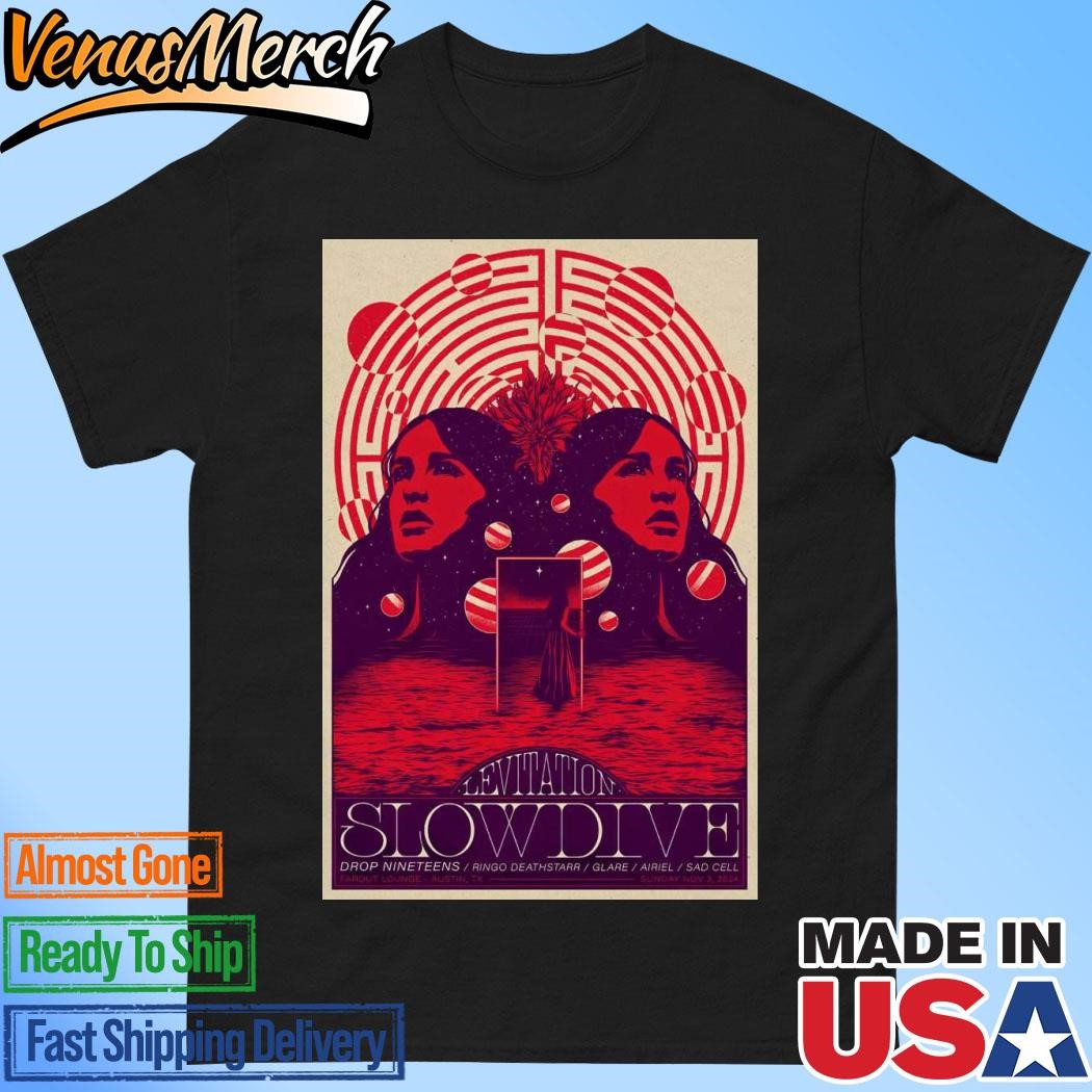 Official Slowdive Farout Lounge Austin, TX Nov 3 2024 Tour Poster Shirt