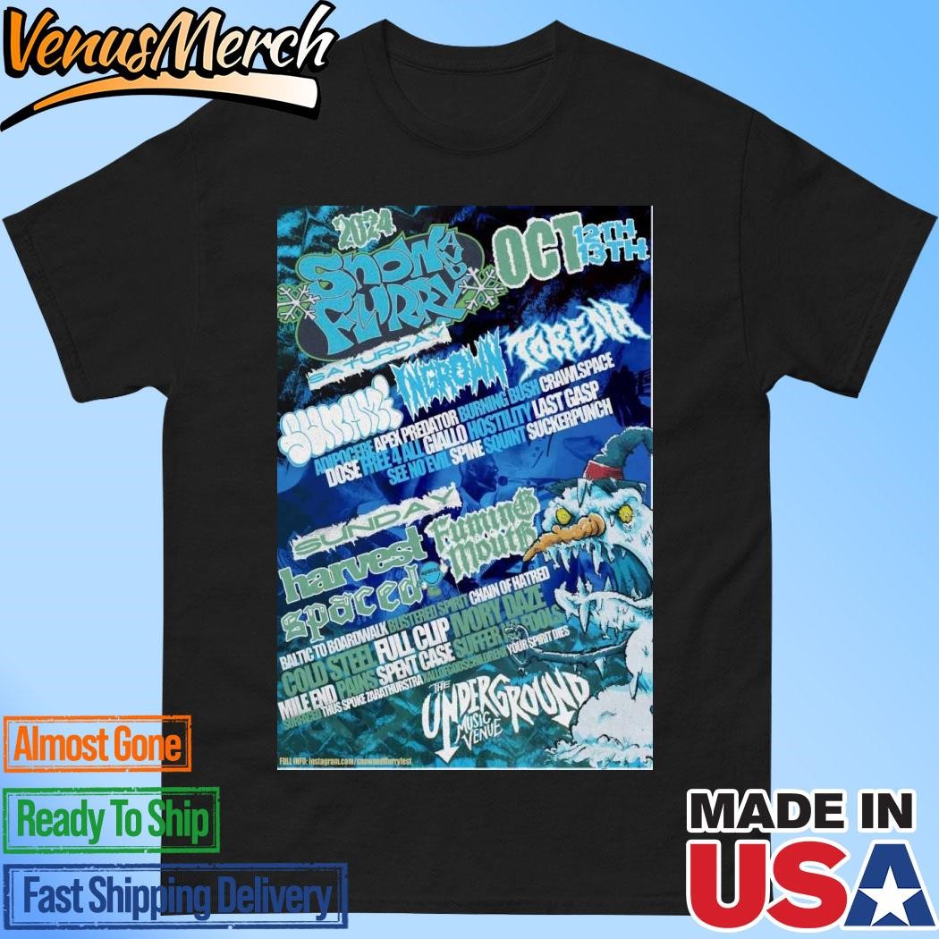 Official Snow And Flurry Harvest Spaced Oct 12-13 2024 Poster Last Gast Ingrown Torena Shirt