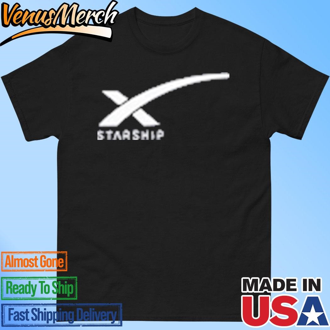 Official Starship Flight 5 Star Base, TX Black T-Shirt