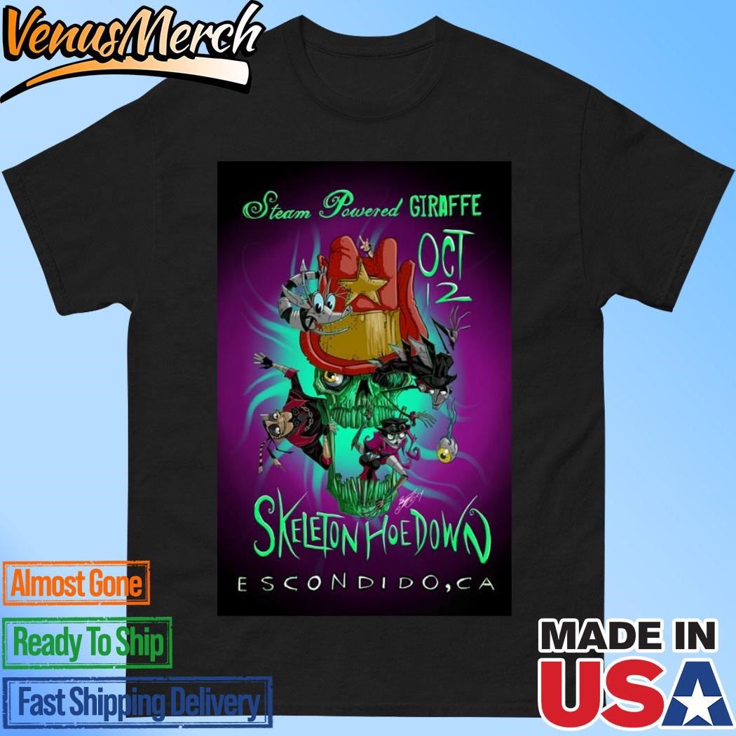 Official Steam Powered Giraffe’s Skeleton Hoe Down Escondido CA OCT 12 2024 Poster Shirt