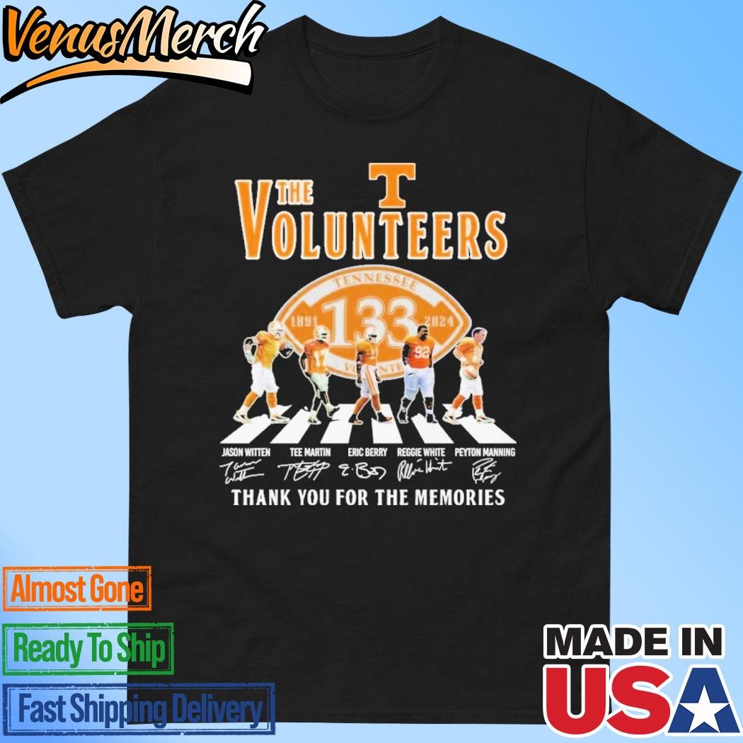 Official Tennessee Volunteers Celebrating 133 Years Of The Memories T-Shirt