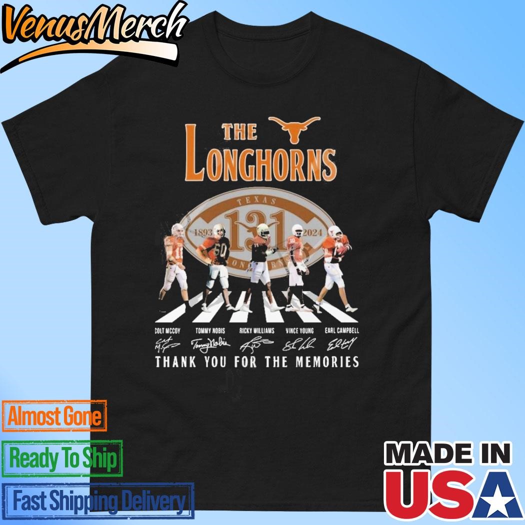 Official Texas Longhorns 131th Anniversary 1893-2024 Thank You For The Memories T-Shirt