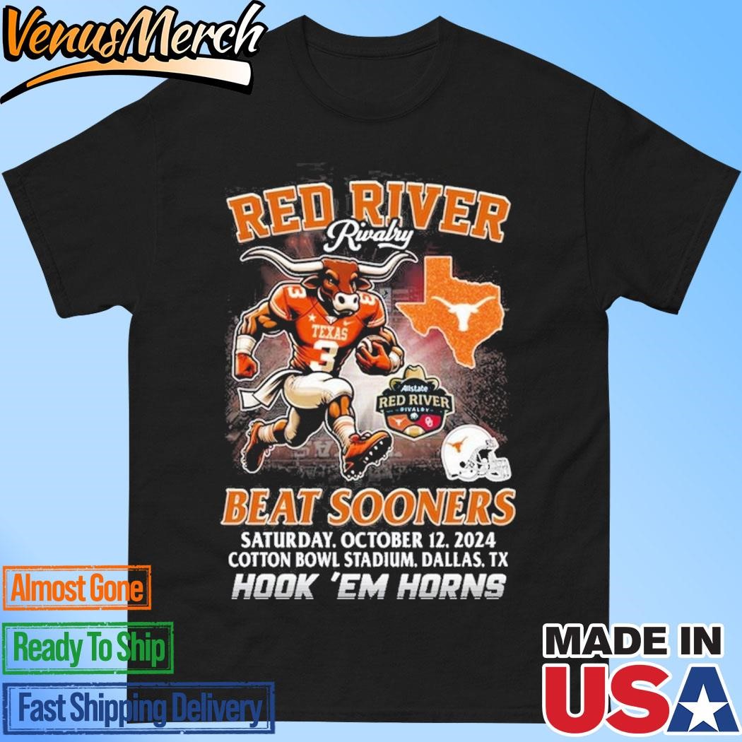 Official Texas Longhorns Red River Rivalry Beat Oklahoma Sooners T-Shirt