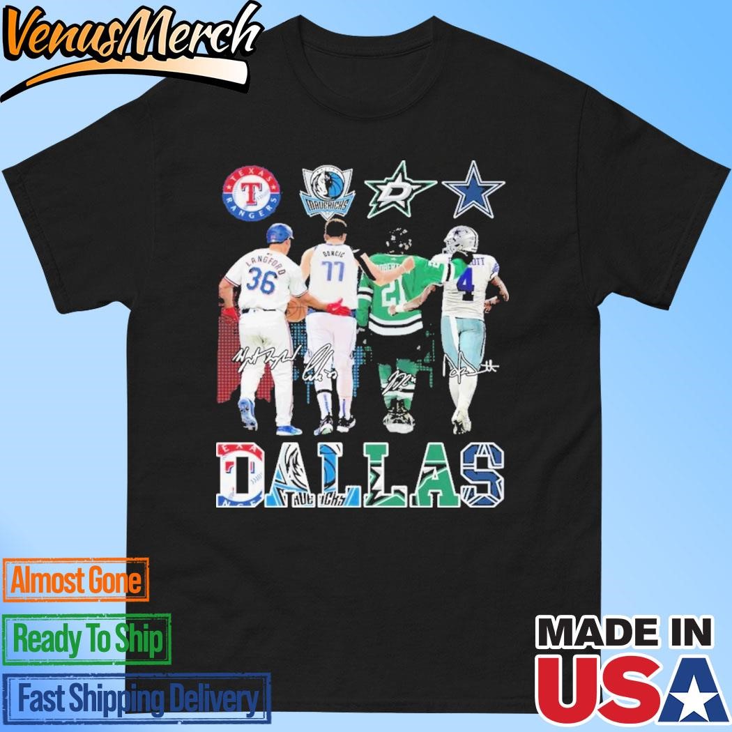 Official Texas Rangers Dallas Mavericks Dallas Stars Dallas Cowboys Proud State T-Shirt