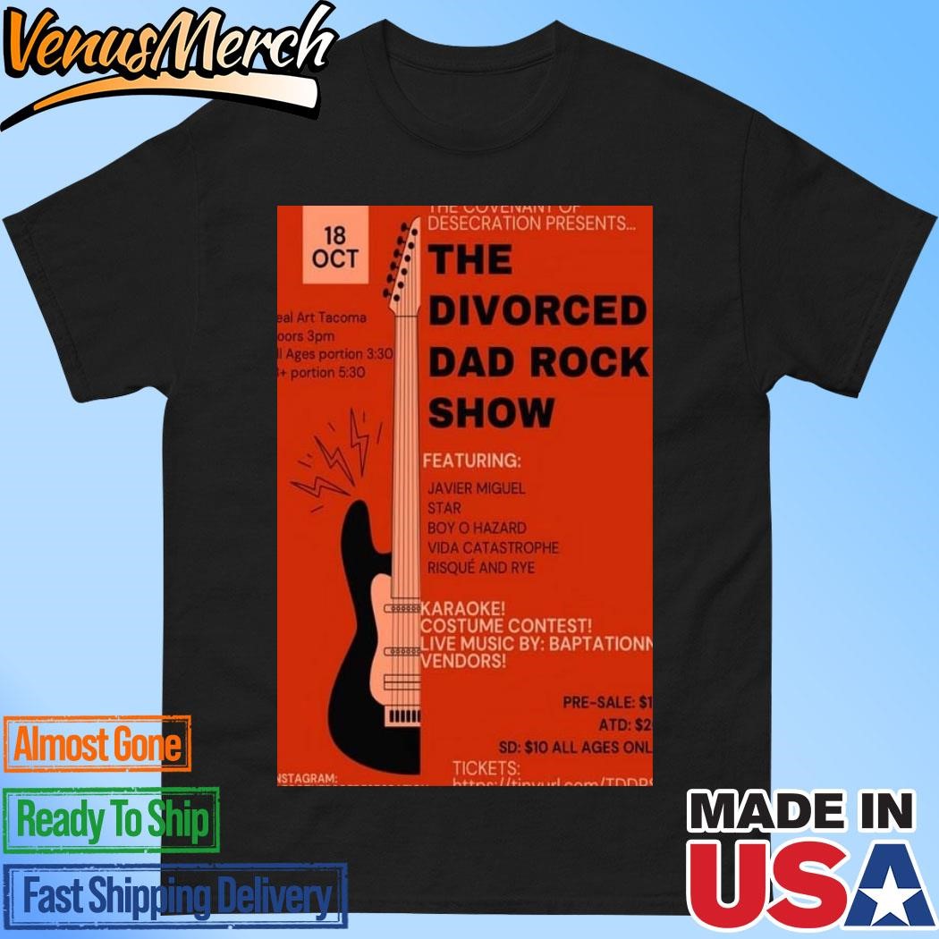 Official The Divorced Dad Rock Show Oct 18 2024 Poster Featuring Costume Contest Shirt