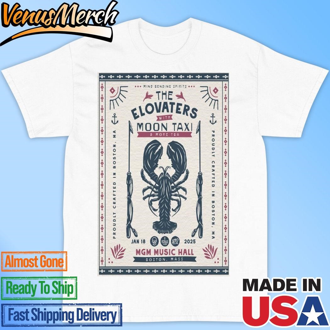 Official The Elovaters January 18 2025 Live At MGM Music Hall, Boston, MA Concert Poster Shirt