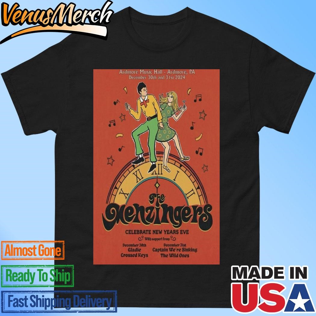 Official The Menzingers December 30-31 2024 Live At Ardmore Music Hall, Ardmore PA Poster Shirt