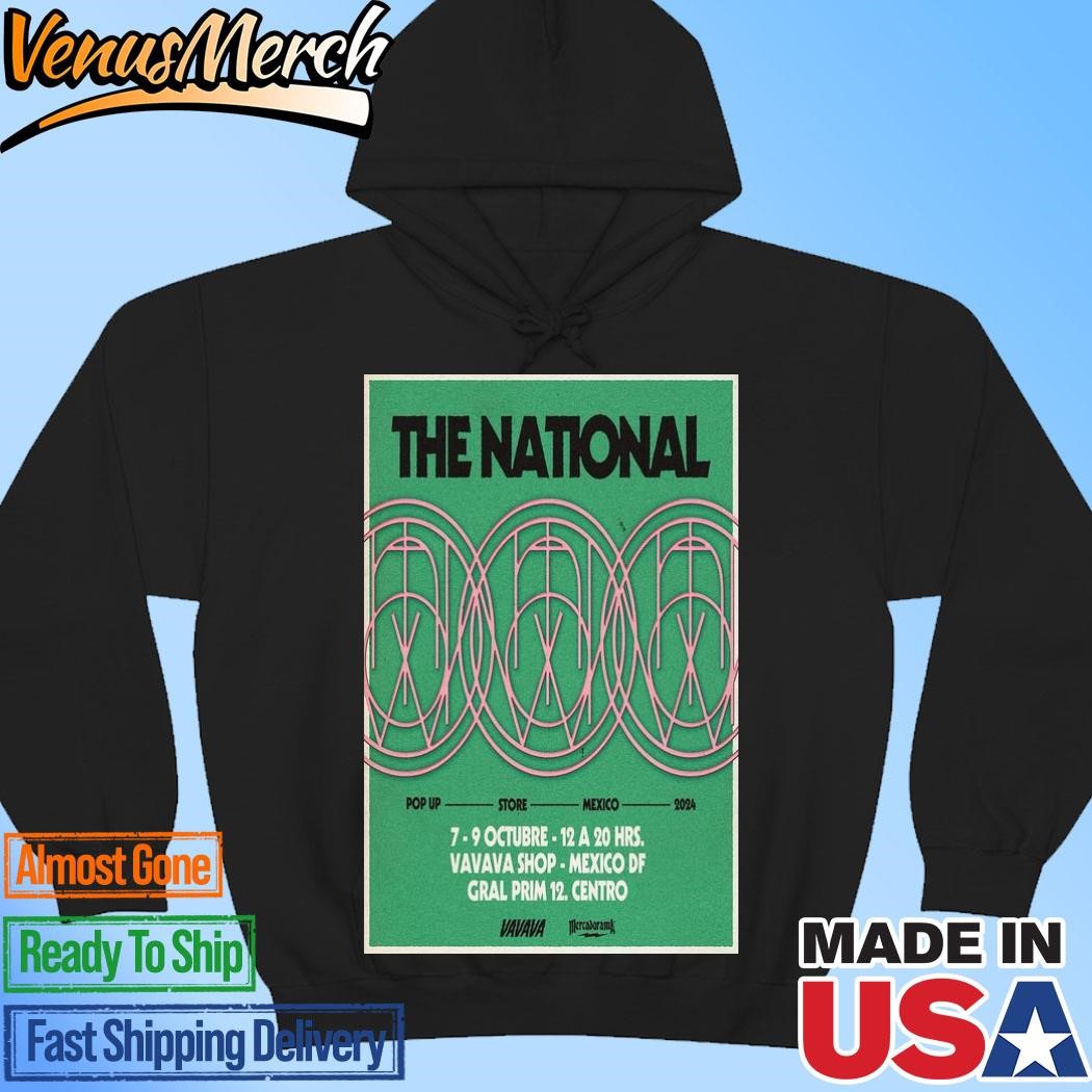 Official The National Pop Up Mexico Tour 2024 Poster Hoodie