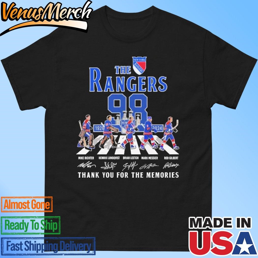 Official The New York Rangers 1926-2024 Signature Thank You For The Memories Unisex T-Shirt