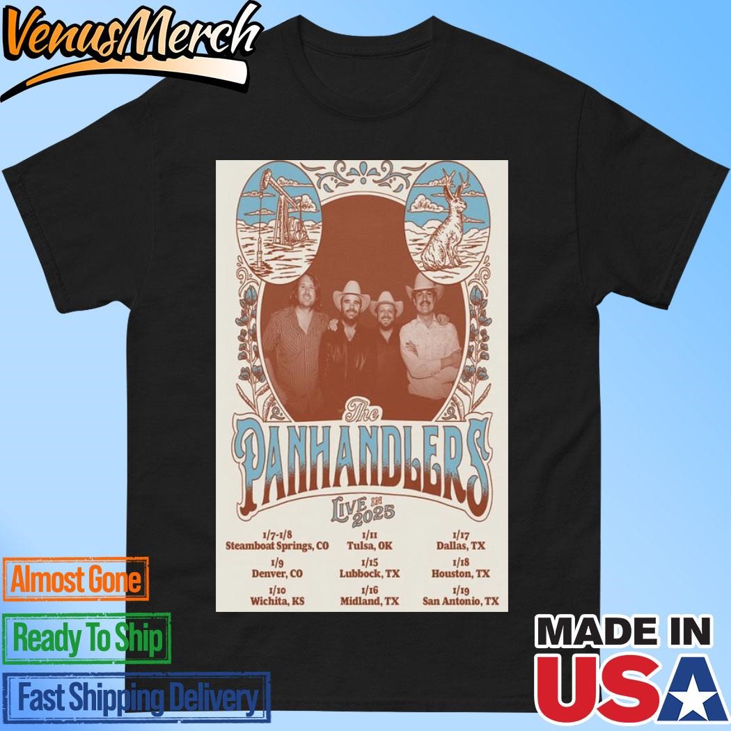 Official The Panhandlers Live In 2025 Tour Poster Shirt