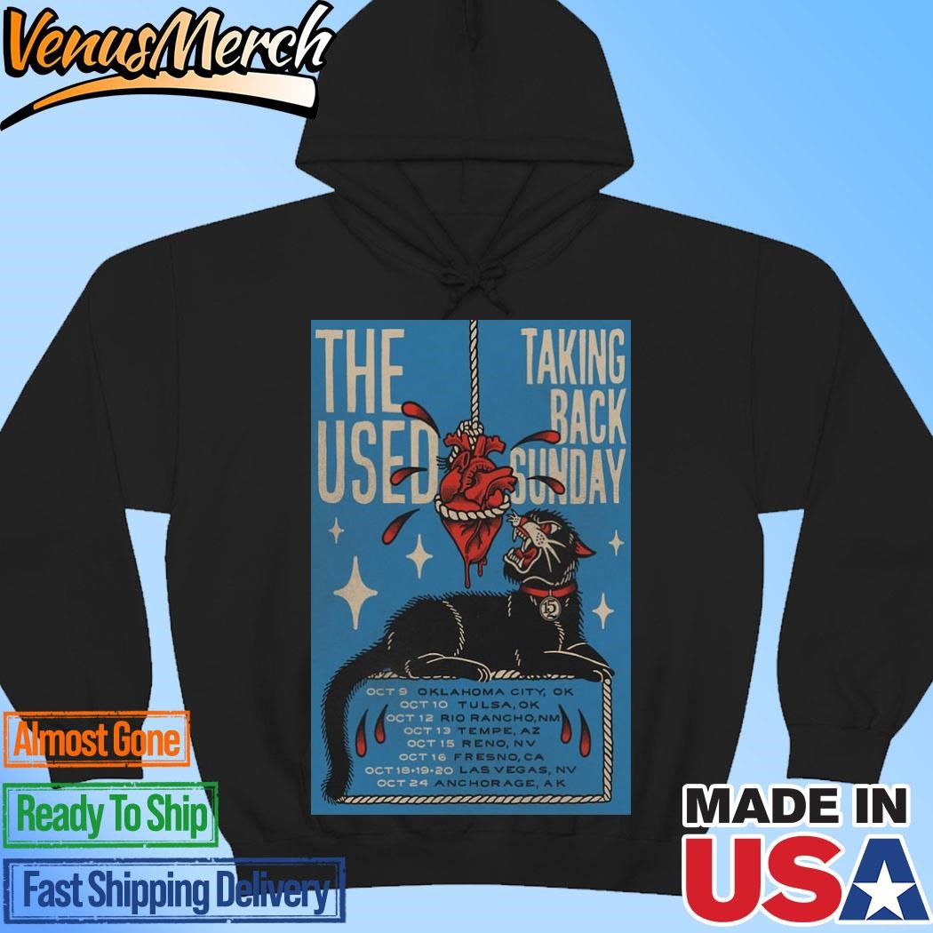 Official The Uses & Taking Back Sunday Tour 2024 Poster Hoodie