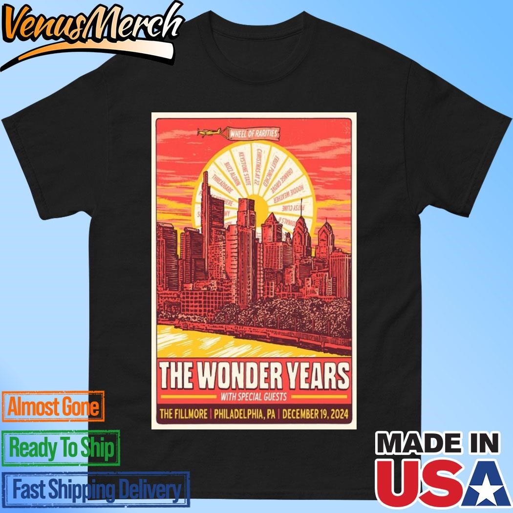 Official The Wonder Years The Fillmore, Philadelphia PA December 19 2024 Concert Poster Shirt]