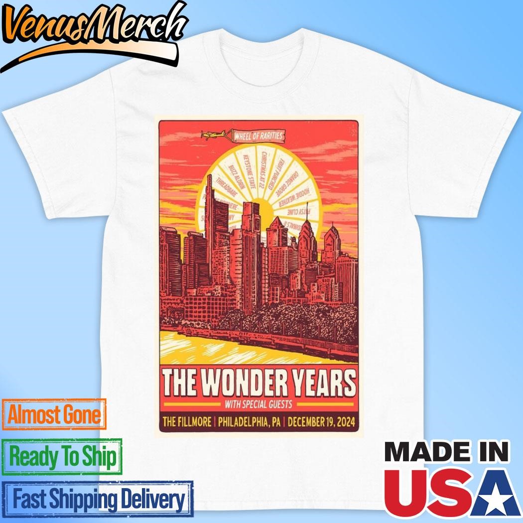 Official The Wonder Years The Fillmore Philadelphia, PA December 19 2024 Tour Poster Shirt