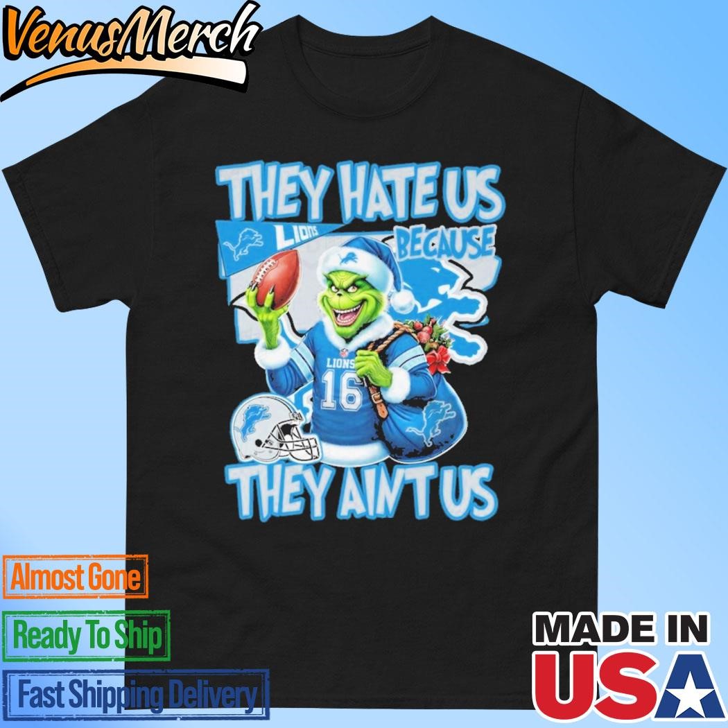 Official They Hate Us Because They Aint Us Detroit Lions Unisex T-Shirt