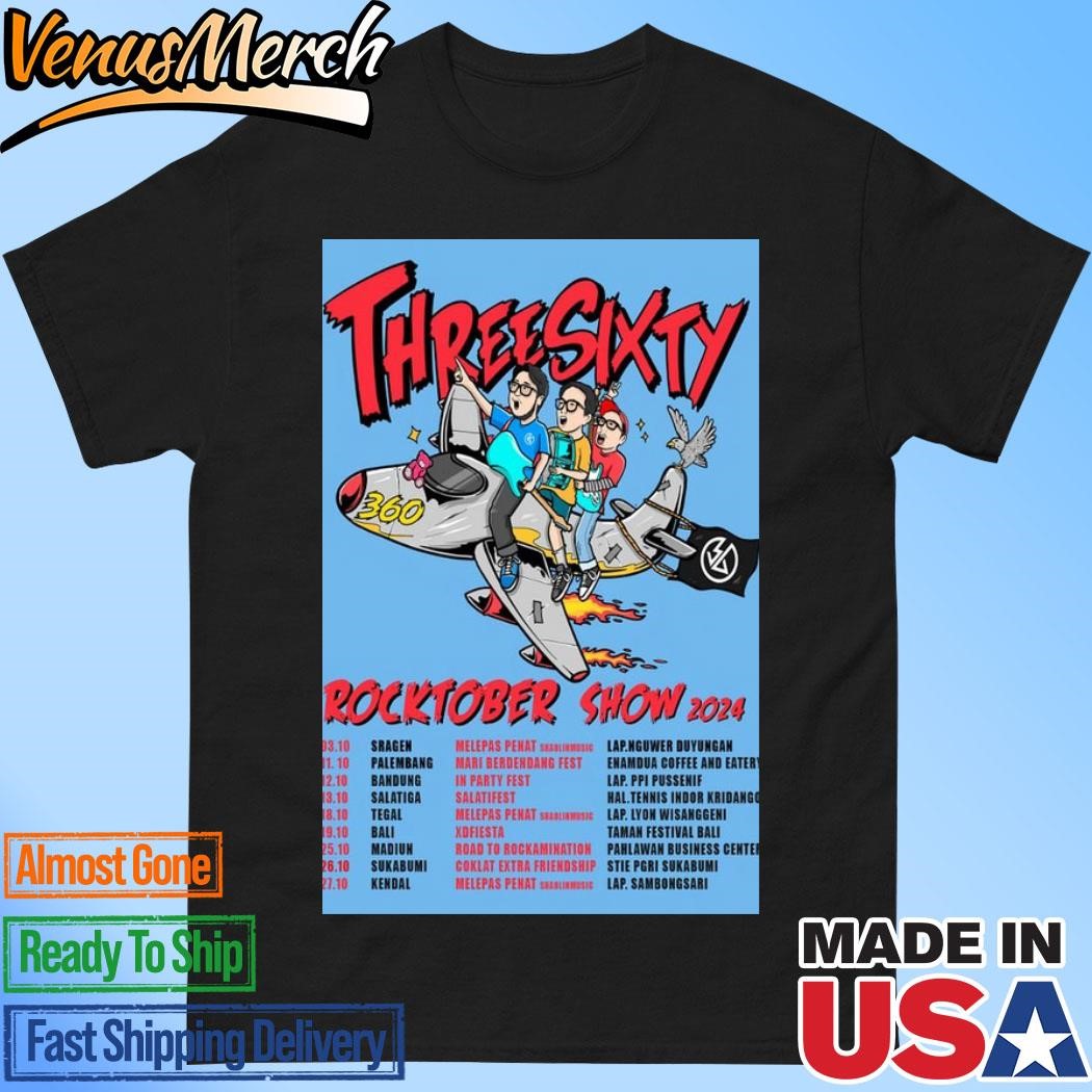 Official Threesixty Rocktober 2024 Tour Poste Shirt