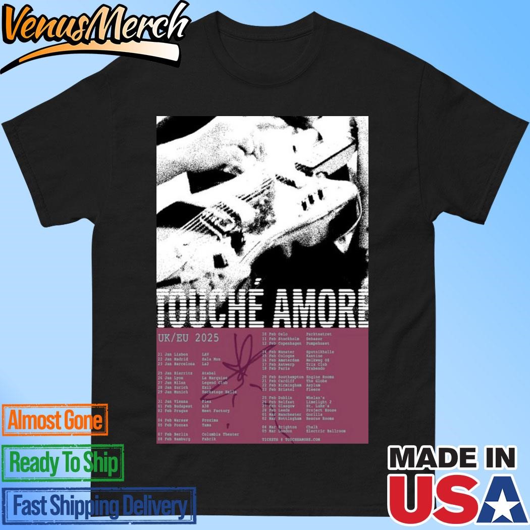 Official Touche Amore Tour UK EU 2025 Poster Shirt