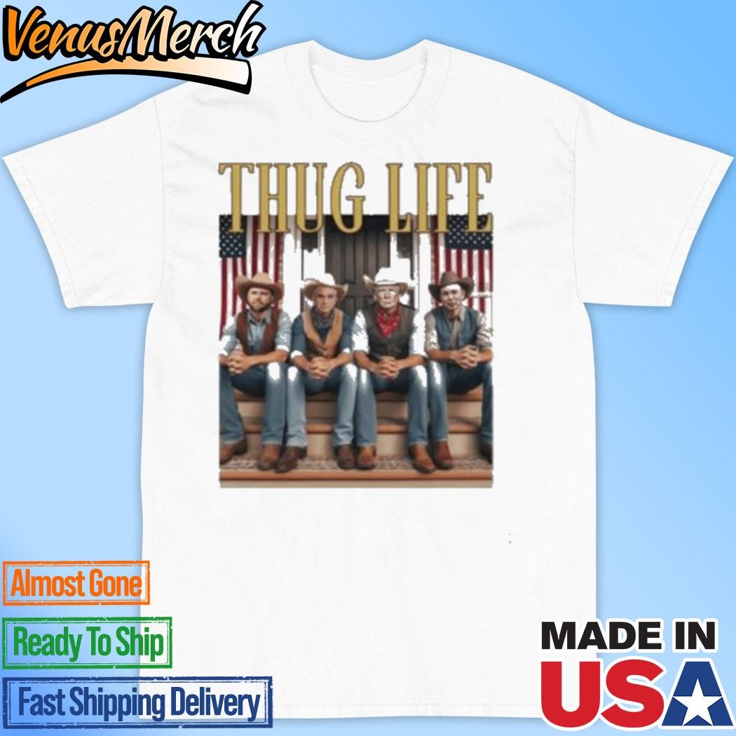 Official Trump Vance Kennedy Musk Thug Life Flag Usa Shirt