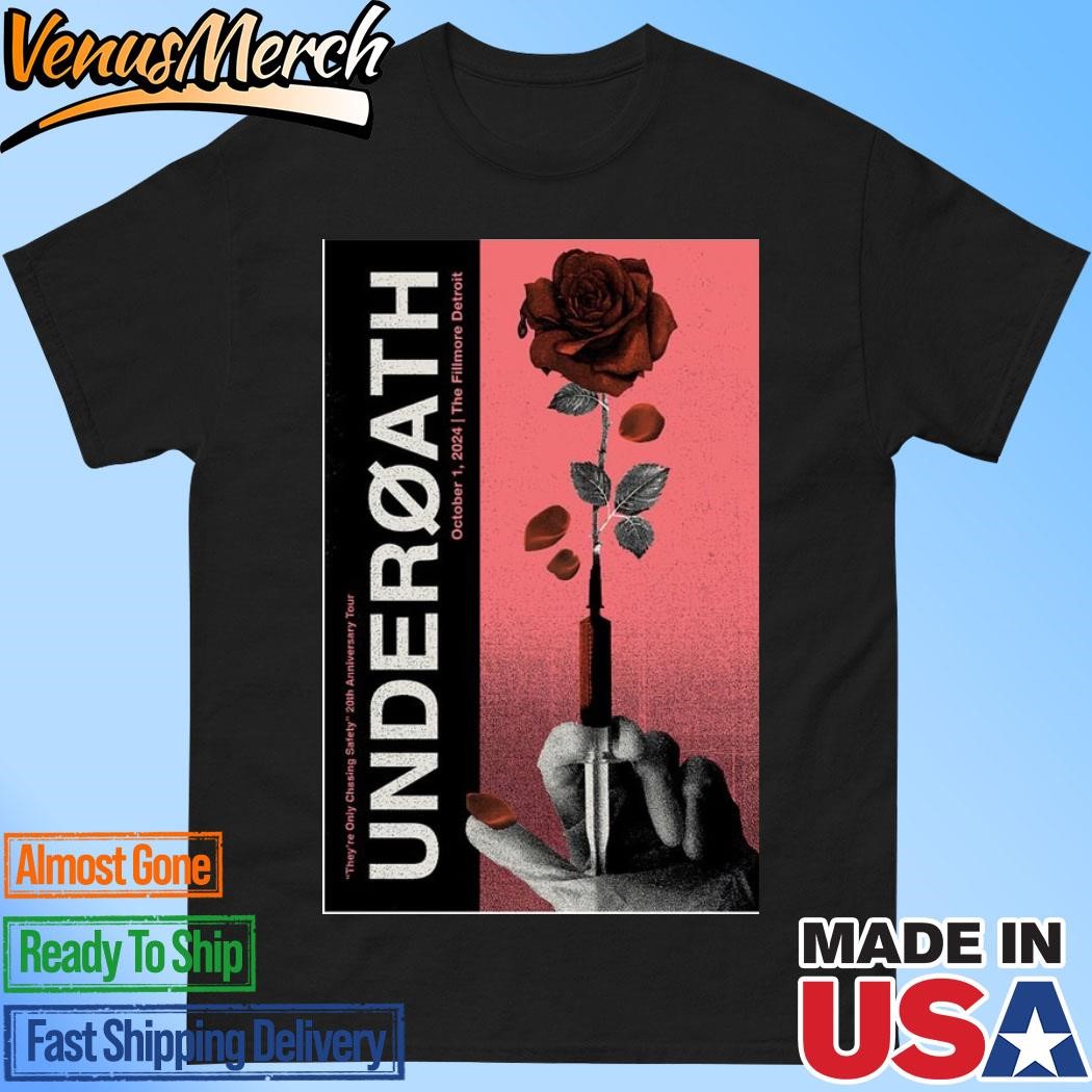 Official Underoath The Fillmore Detroit MI October 1 2024 Tour Poster Shirt