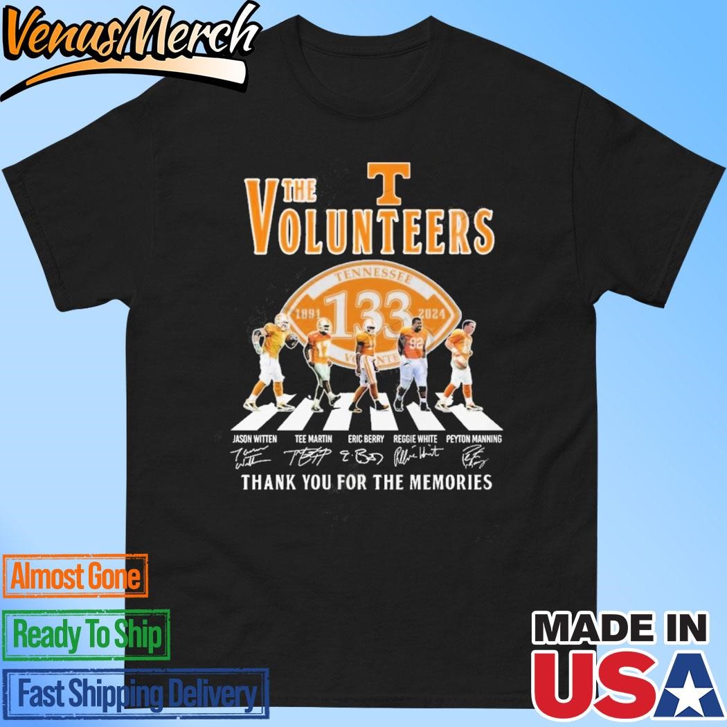 Official Volunteers Tennessee 133th Anniversary 1891-2024 Thank You For The Memories T-Shirt