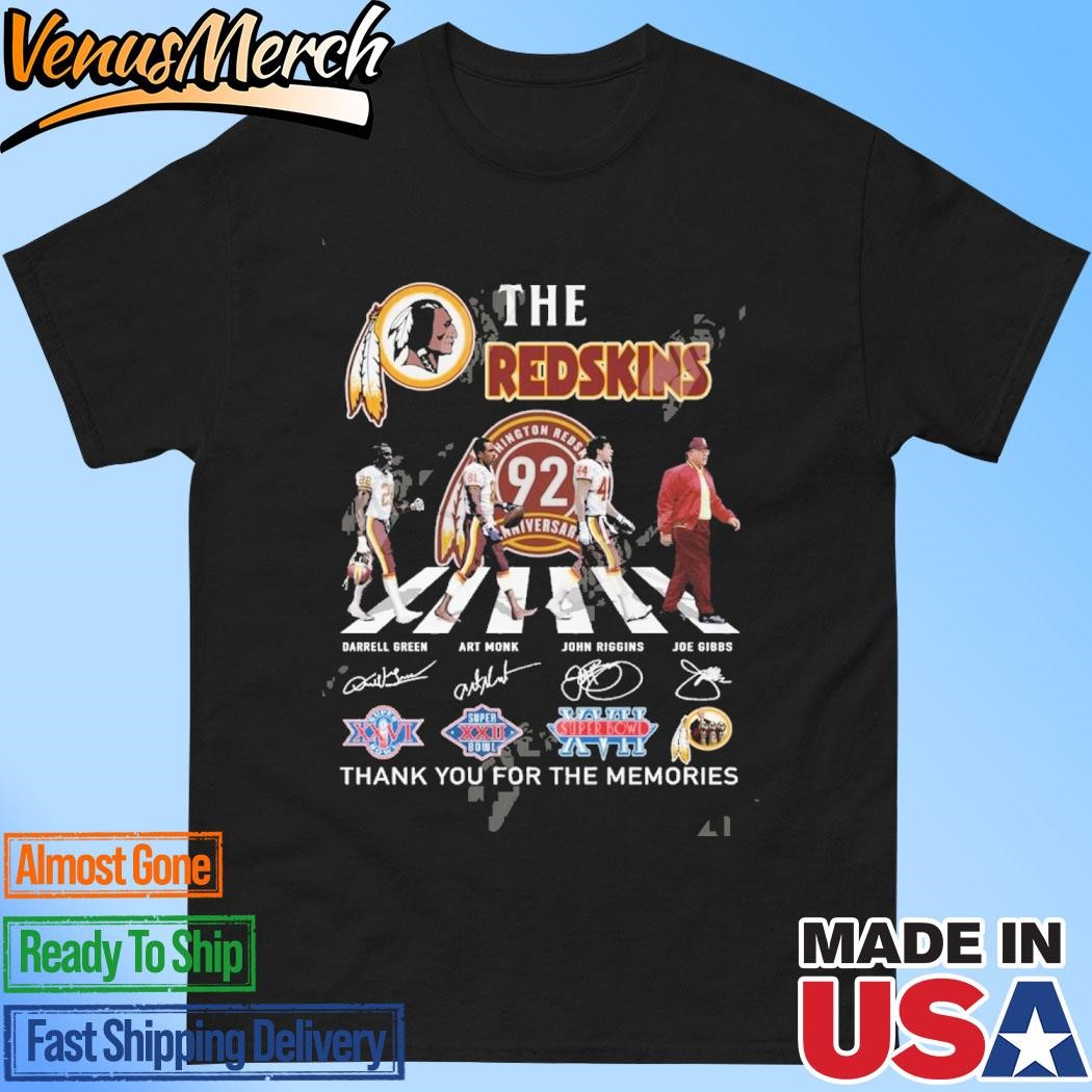 Official Washington Redskins 92th Anniversary Thank You For The Memories T-Shirt