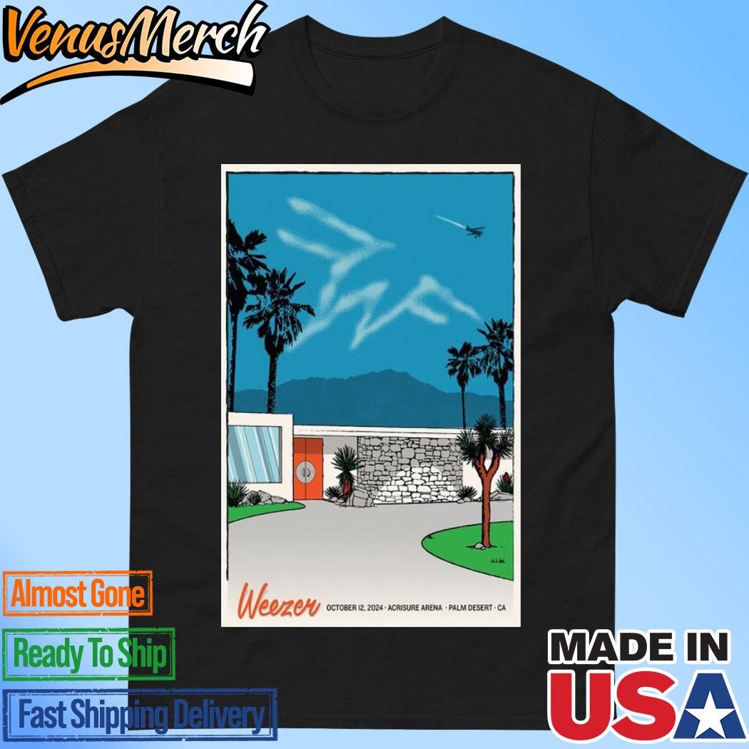 Official Weezer At Acrisure Arena In Palm Desert, CA On October 12, 2024 Event Poster Shirt